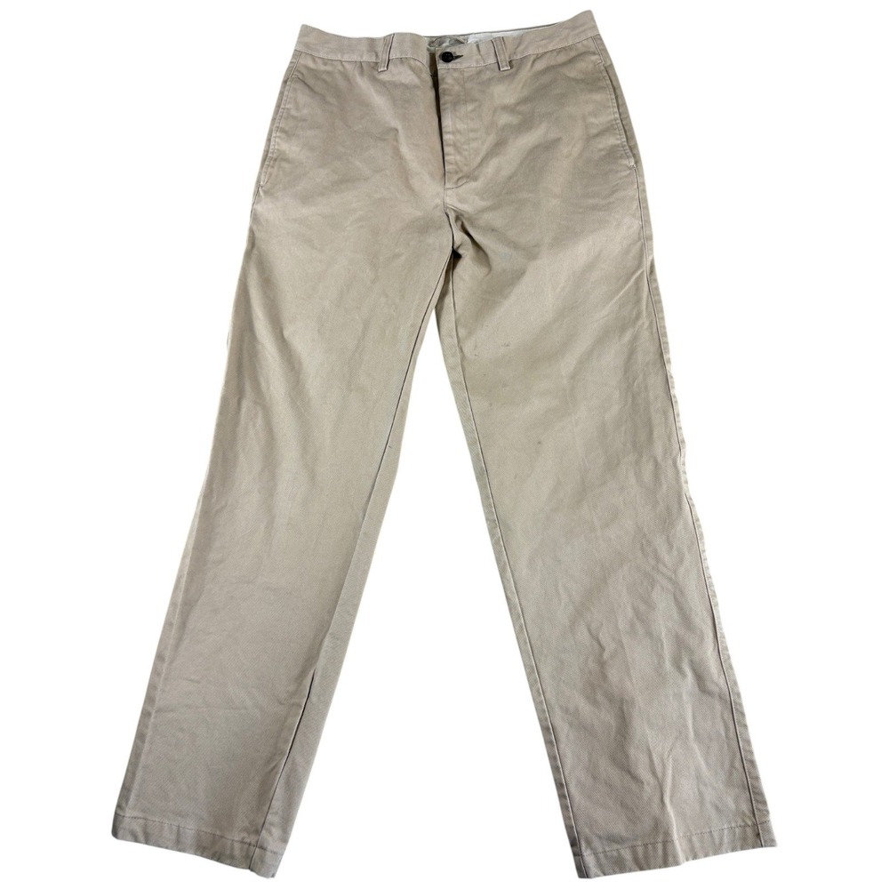 Orvis Chino Pants Mens 34 Tan Khaki Straight Midrise Durable Heritage Workwear